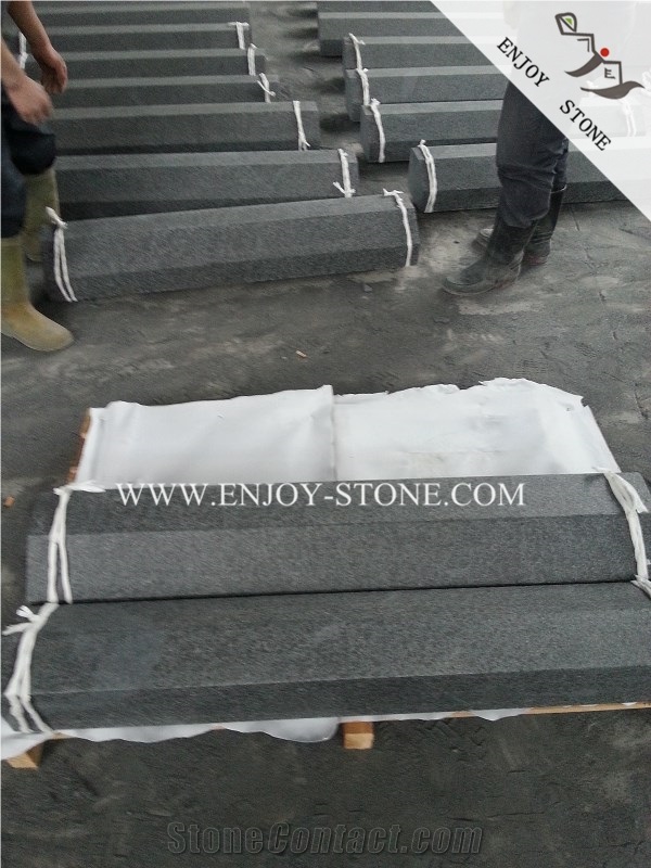 G684 Black Basalt Road Kerb Stone,G684 Black Pearl Basalt Curbstone,China Black Kerbs,G684 Black Basalt,G3518,Fuding Black,Absolute Black Basalt