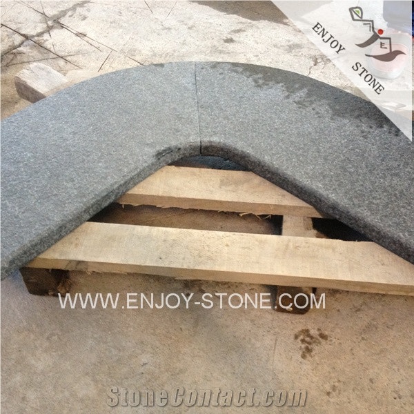 G684 Flamed Pearl Black Basalt Swimming Pool Tiles,Rebated Pool Coping,Bullnose Edging Pool Pavers and Corner,Drop Face Pool Coping