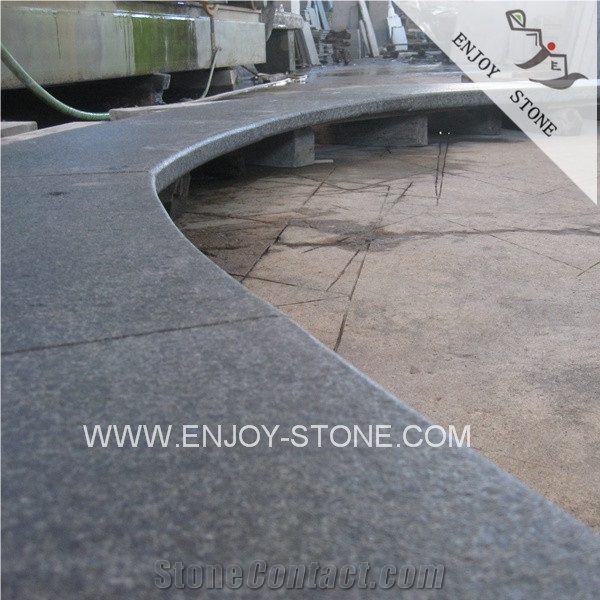 G684 Flamed Pearl Black Basalt Swimming Pool Tiles,Rebated Pool Coping,Bullnose Edging Pool Pavers and Corner,Drop Face Pool Coping