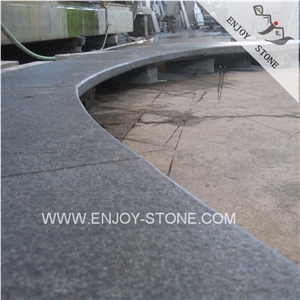 G684 Flamed Pearl Black Basalt Swimming Pool Tiles,Rebated Pool Coping,Bullnose Edging Pool Pavers and Corner,Drop Face Pool Coping