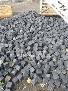 G684 Fujian Black Granite Cube,G684 Black Pearl Granite Cobble Stone,Black Granite Brick Stone,G3518,Fuding Black,Padang Black,Absolute Black Granite