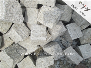 Golden Granite Handmade Bricks,G682 Rustic Granite Split Cobblestone,Natural Padang Yellow Paving Sets,Yellow Beige Granite Cube Stone