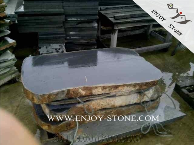 Gray Basalto Random Flagstones,China Basalt Crazy Paver,Grey Basalt Flagstone Paving,Bluestone Irregular Flagstone,Zhangpu Grey Basalt Flagstone