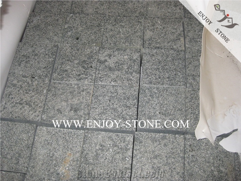 Green Granite G612 Cube Stone,Flamed Surface and Sides Sawn Cut Walkway Pavers,Garden Stepping Paements,Exterior Paving Sets