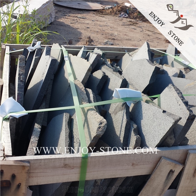 Grey Basalt Flagstone Road Paving ,Basalto Random Flagstones,China Basalt Crazy Paver,Chinese Grey Bluestone Irregular Flagstone