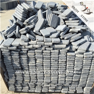 Grey Basalt Garden Cobblestone,Chinese Basalt Brick,Tumbled Grey Basalt Walking Paver,Basalto Courtyard Paver,Zhangpu Grey Basalt Cobble Stone