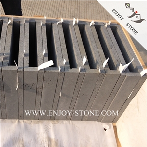 Grey Basalt Rebated Pool Pavers,China Black Basalt Dropface Pool Tile,Dark Grey Andesite Swimming Pool Pavers,Basalt Pool Coping,Dark Grey Basalt