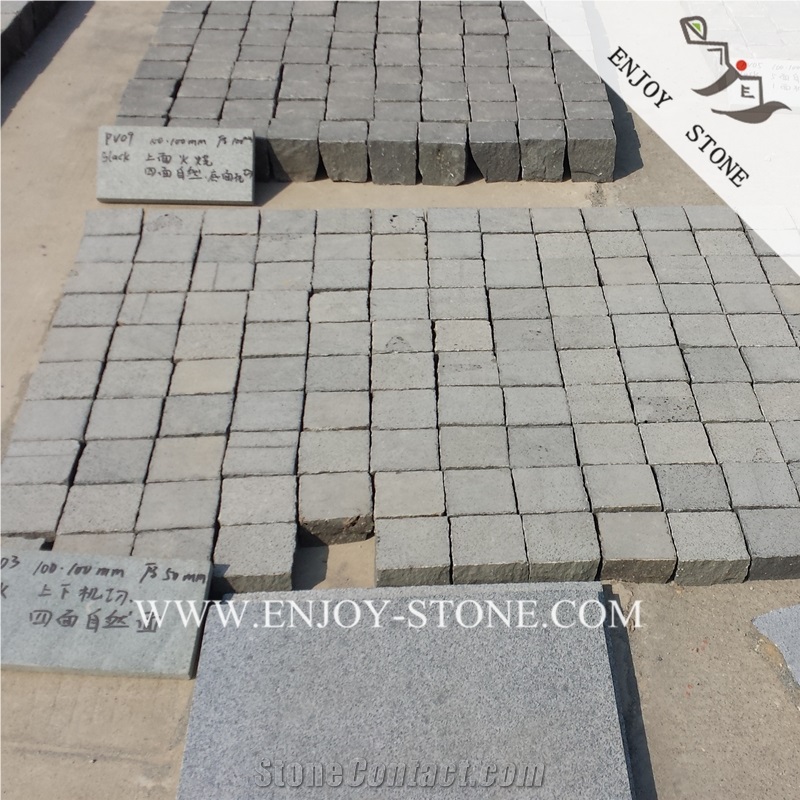 Grey Basaltina Natural Split Bricks,China Basalt Paving Sets,Zhangpu Basalt Cobble Stone,Gray Bluestone Handcut Cube Stone,Gray Andesite Cobblestone