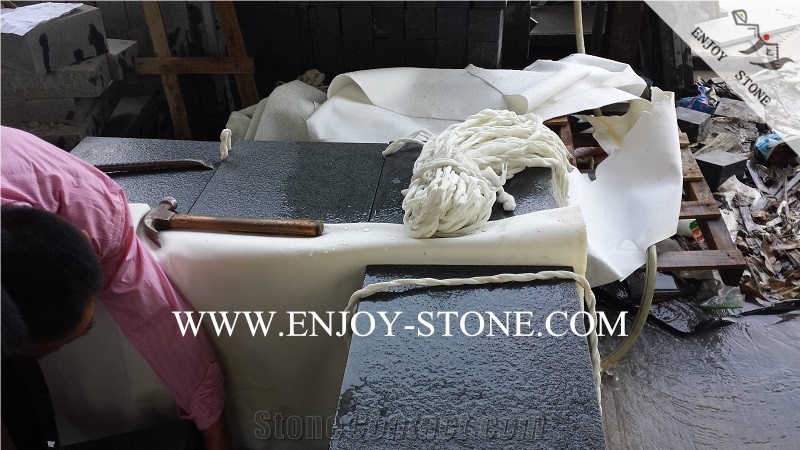 Grey Granite Kerbstones,G654 Granite Flamed Surface Road Side Curbstone