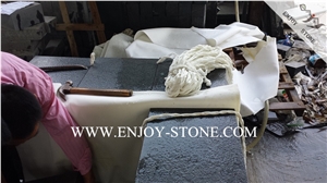 Grey Granite Kerbstones,G654 Granite Flamed Surface Road Side Curbstone