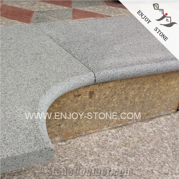 Grey Granite Swimming Pool Coping Stone,Curved Pool Coping Piece & Corner,Swimming Pool Border Tile,Flooring Around Swimming Pool,Pool Terraces,Pool Deck Drain