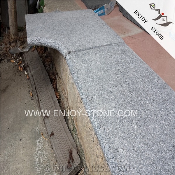 Grey Granite Swimming Pool Coping Stone,Curved Pool Coping Piece & Corner,Swimming Pool Border Tile,Flooring Around Swimming Pool,Pool Terraces,Pool Deck Drain