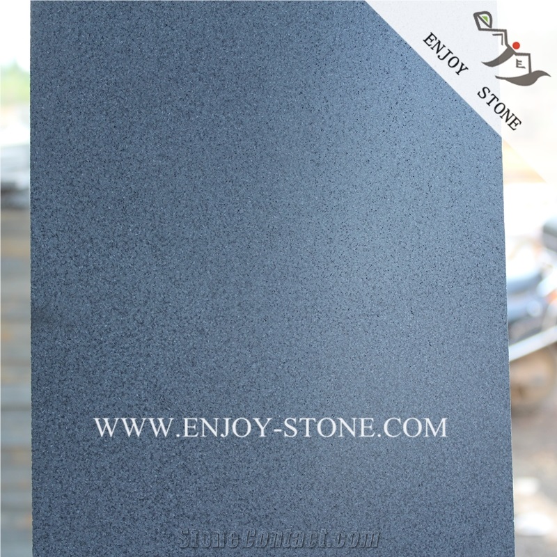 Hainan Absolute Black Basalt Floor Covering Tiles,Honed Black Basalt Stone,China Hainan Black Basalt Slabs,Dark Hainan Basalt