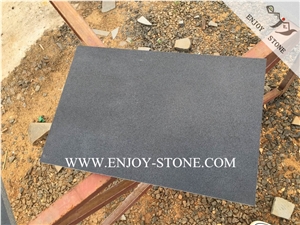 Hainan Black Basalt Wall Cladding&Flooring,Honed Tiles&Slabs,Black Basalt French Pattern