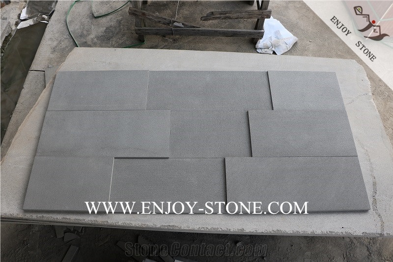 Hainan Grey Basalt Stacked Stone,Machine Cut Culture Stone Veneer,Basalto Brick Stacked Stone,Ledge Stone