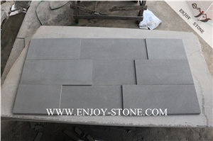 Hainan Grey Basalt Stacked Stone,Machine Cut Culture Stone Veneer,Basalto Brick Stacked Stone,Ledge Stone