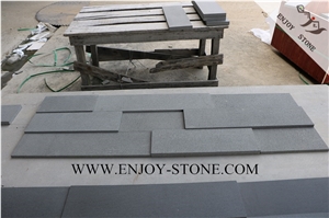 Hainan Grey Basalt Stacked Stone,Machine Cut Culture Stone Veneer,Basalto Brick Stacked Stone,Ledge Stone