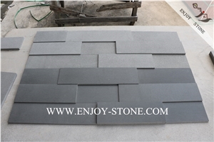 Hainan Grey Basalt Stacked Stone,Machine Cut Culture Stone Veneer,Basalto Brick Stacked Stone,Ledge Stone