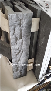 Hainan Grey Basalt Wall Cladding Stone,Split Face Mushroom Tiles,Mushroomed Wall Cladding