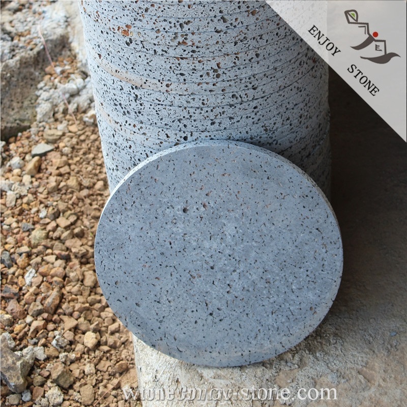 Hainan Lava Cooking Stone,Grill Stone for Bbq,Lava Grill Stone,China Basalt Cooking Stone,Big Holes Volcanic Basalt Cookware,Volcanic Rock Grill Stone