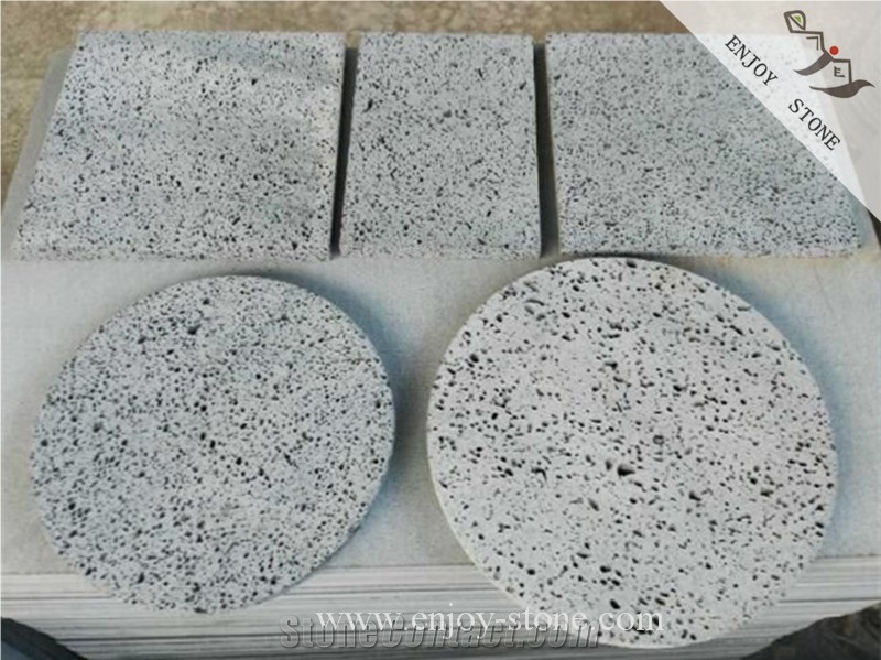Hainan Lava Cooking Stone,Grill Stone for Bbq,Lava Grill Stone,China Basalt Cooking Stone,Big Holes Volcanic Basalt Cookware,Volcanic Rock Grill Stone