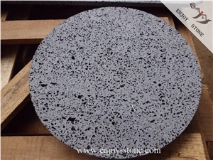 Hainan Lava Cooking Stone,Grill Stone for Bbq,Lava Grill Stone,China Basalt Cooking Stone,Big Holes Volcanic Basalt Cookware,Volcanic Rock Grill Stone