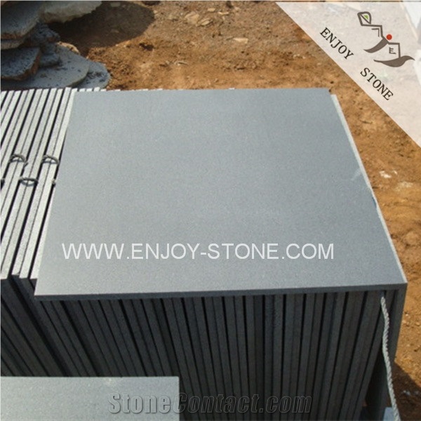 Honed Black Basalt Stone,China Hainan Black Basalt Slabs & Tiles, Black Andesite Stone ,Dark Hainan Basalt,Hainan Absolute Black Basalt Tiles