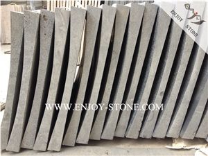 Honed China Bluestone Tiles&Slabs,Curved Tiles for Exterior Wall Cladding,Micro Holes Basalto with Cats Paws Wall Covering