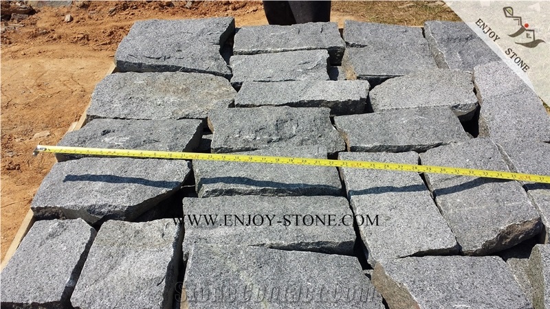 Irregular Cobble Stone,G654 Padang Dark Grey Granite Garden Stepping Pavements,Outdoor Landscaping Walkway Pavers,Exterior Cube Stone