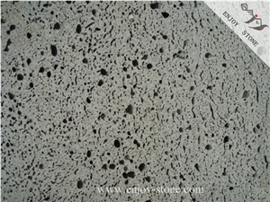 Lava Stone China Basalt Tile,Hainan Lava Stone Tiles,Big Holes Volcanic Basalt Paving Tiles,Volcanic Rock Pavement