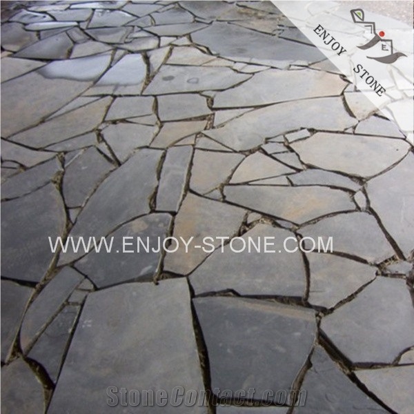 Machine Cut / Sawn Finish Grey Basalt,Zhangpu Bluestone Pavers,Rubble Stone,Crazy Paver,Cobble Stone for Walling,Flooring,Cube Stone for Landscaping & Garden