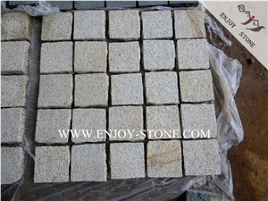 Natural Granite Paving Mesh,Chinese Yellow Rusty Granite G682 for Garden Stepping Pavements,Driveway Paving Stone,Walkway Pavers,Exterior Pattern