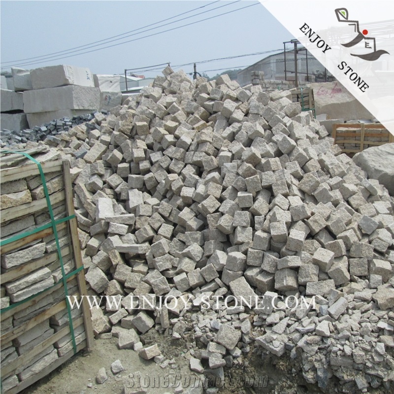 Natural Padang Yellow Paving Sets,Yellow Beige Granite Cube Stone,G682 Rustic Granite Split Cobblestone,China Beige Yellow Granite Handcut Cobblestone