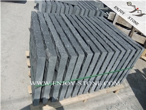 Natural Split Black Basalt Wall Covering Tile,G684 Black Pearl Basalt Wall Tiles,China Black Basalt Wall Cladding,Fujian Black Basalt