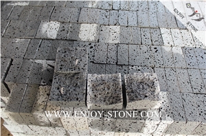 Natural Split Face Chinese Grey Lava Stone Cube Stone,Lanscaping Paving Sets for Outdoor Walkway/Driveway/Courtyard Road Pavers