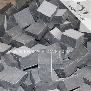 Natural Split Finish Cheap Black Basalt Cobble Stones,Zp Black Basalt Quarry,Outdoor Driveways Paving Stone,Black Basalt Side Stone