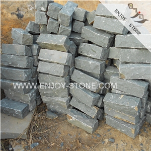 Natural Split Finish Zhangpu Black Basalt Paving Stones,Black Driveway Paving Stone,Garden Stepping Pavements,Cube Stone for Flooring