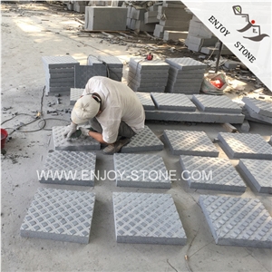 Padang Dark Granite,G654 Gray Granite,Blind Paving Stone,Walkway Stone Paving,Driveway Tile
