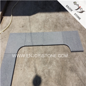 Sesame Black Of China, G654 Flamed Padang Dark,Gray Granite Swimming Pool Tiles,Rebated Pool Coping Tile,Pool Terraces,Curved Pool Coping,Croved Coping Piece