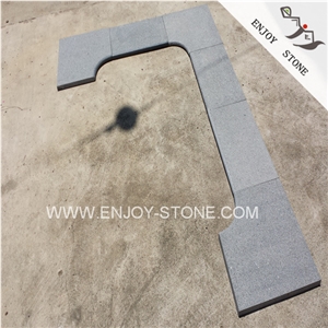 Sesame Black Of China, G654 Flamed Padang Dark,Gray Granite Swimming Pool Tiles,Rebated Pool Coping Tile,Pool Terraces,Curved Pool Coping,Croved Coping Piece