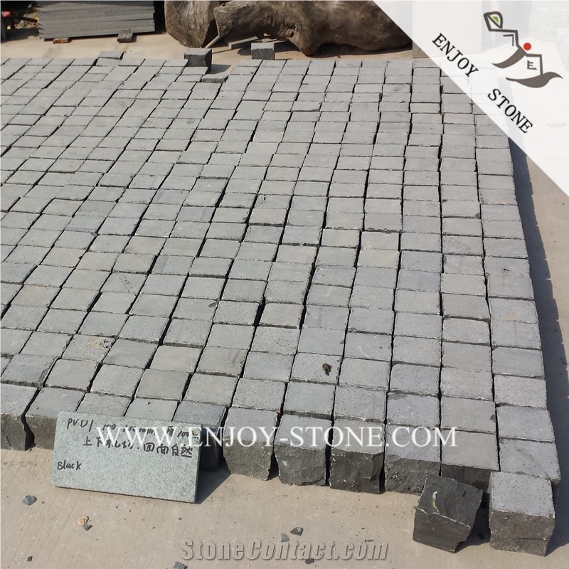 Split Basalt Garden Pavers,Grey Basaltina Natural Split Brick,China Basalt Paving Sets,Zhangpu Basalt Cobble Stone,Natural Split Basalt Cobblestone
