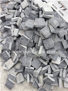 Split China Black Basalt Pavers,G684 Black Pearl Basalt Cube Stone,China Black Basalt,Absolute Black Basalt