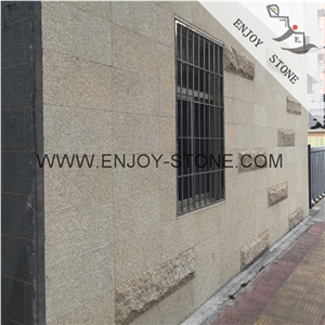 Split Face G682 Rusty Yellow Granite Mushroom Stone
