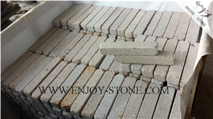Tumbled Cube/Cobble G682 Golden Yellow,Golden Rust, Rustic Yellow , Golden Granite,Yellow Granite,Tumbled Cube/Cobble, Flooring/Walling/Pavers/Granite
