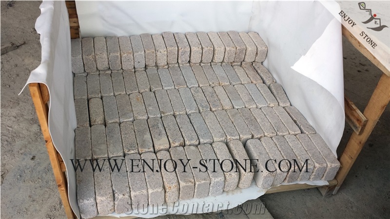 Tumbled Cube/Cobble G682 Golden Yellow,Golden Rust, Rustic Yellow , Golden Granite,Yellow Granite,Tumbled Cube/Cobble, Flooring/Walling/Pavers/Granite
