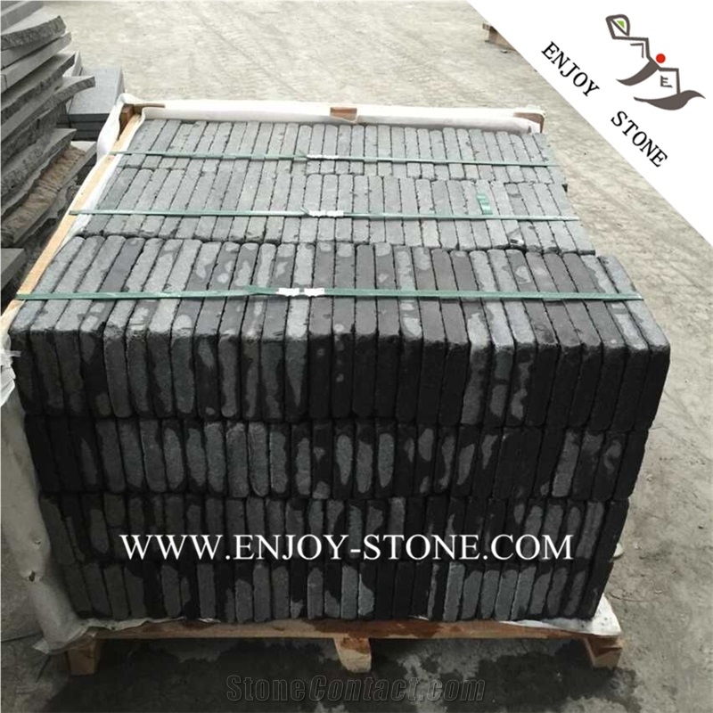 Tumbled G684 Basalt Paver,Black Pearl Basalt Courtyard Paver,G3518,Fuding Black Cobble Stone,Fujian Black,Padang Black,Absolute Black Basalt