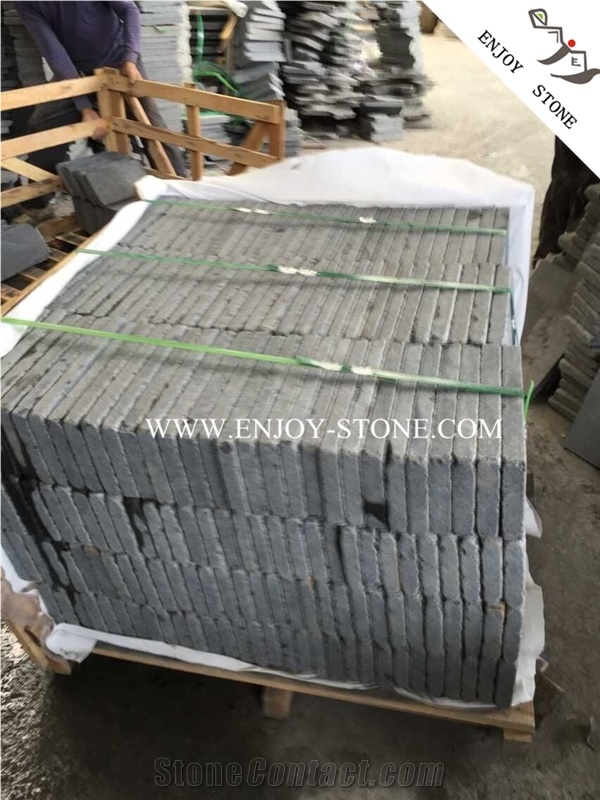 Tumbled G684 Basalt Paver,Black Pearl Basalt Courtyard Paver,G3518,Fuding Black Cobble Stone,Fujian Black,Padang Black,Absolute Black Basalt