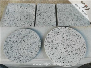 Volcanic Grill Stone,Big Holes Volcanic Basalt Cookware,China Hainan Lava Cooking Stone,Grill Stone for Bbq,Lava Grill Stone,China Basalt