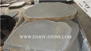 Zhangpu Andesite Black Basalt Bushhammered Flagstone,Irregular Flagstones,Random Shape Flagstones for Outdoor Landscaping Decoration