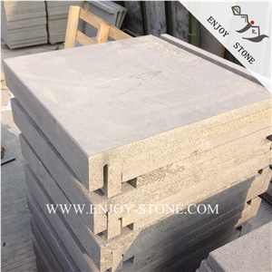 Zhangpu Basalt Swimming Pool Terraces,Chinese Bluestone Pool Paver with Honeycomb,Chinese Dark Grey Andesite Pool Tile,Lava Stone Pool Coping